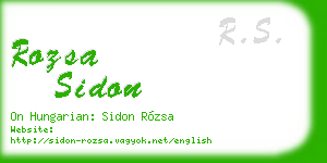 rozsa sidon business card
